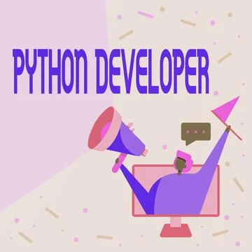 Inspiration showing sign Python Developer. Business approach responsible for Stock Illustration