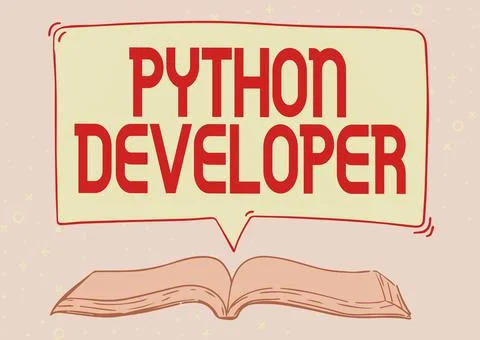 Inspiration showing sign Python Developer. Concept meaning responsible for Stock Illustration