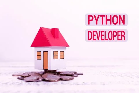 Inspiration showing sign Python Developer. Word for responsible for writing Stock Photos