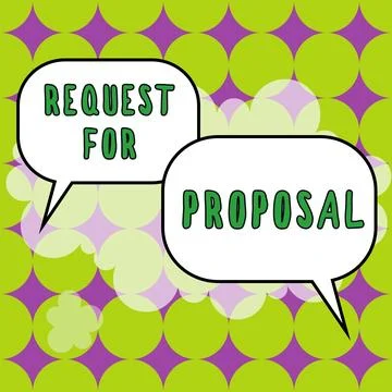 Inspiration showing sign Request For Proposal. Business showcase document Stock Illustration
