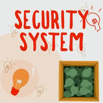Inspiration showing sign Security System. Business idea system designed to Stockillustratie