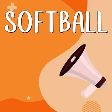 Inspiration showing sign Softball. Word for a sport similar to baseball played Stock Illustration