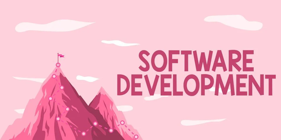 Inspiration showing sign Software Development. Business approach software is 스톡 일러스트