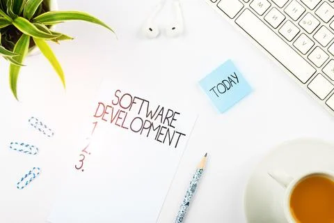 Inspiration showing sign Software Development. Conceptual photo software is Stockfoto's