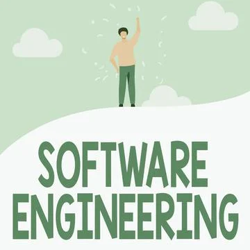 Inspiration showing sign Software Engineering. Business idea Program Development Stock Illustration