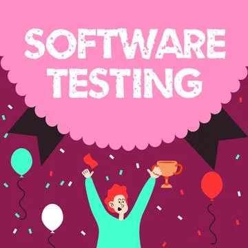 Inspiration showing sign Software Testing. Business concept investigation Illustrazione stock