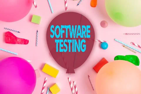 Inspiration showing sign Software Testing. Business showcase evaluate the 스톡 사진