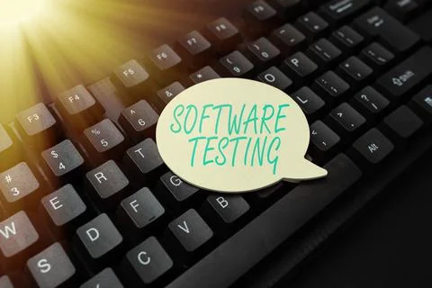 Inspiration showing sign Software Testing. Word Written on investigation provide Stock-Fotos