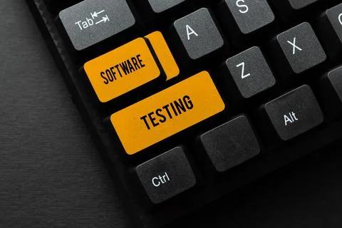 Inspiration showing sign Software Testing. Business approach activity to check Stock Photos