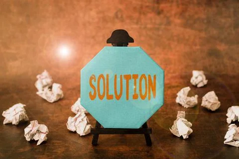 Inspiration showing sign Solution. Concept meaning a means of solving a problem 스톡 사진