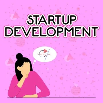 Inspiration showing sign Startup Development. Business approach efficiently Stock Illustration