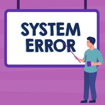 Inspiration showing sign System Error. Concept meaning Technological failure Stock-Illustration