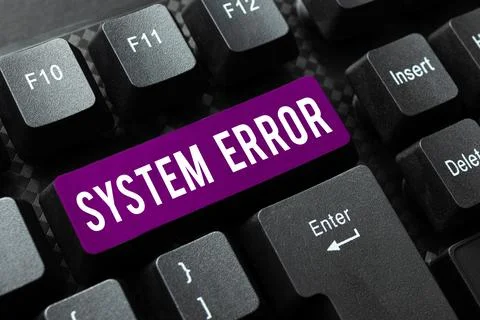 Inspiration showing sign System Error. Business approach Technological failure 스톡 사진