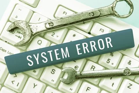 Inspiration showing sign System Error. Business approach Technological failure 库存照片