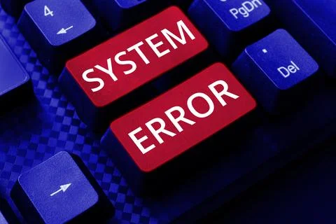 Inspiration showing sign System Error. Business idea Technological failure 库存照片