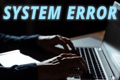 Inspiration showing sign System Error. Word Written on Technological failure 库存照片