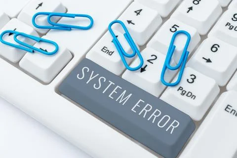 Inspiration showing sign System Error. Business idea Technological failure Stockfoto's