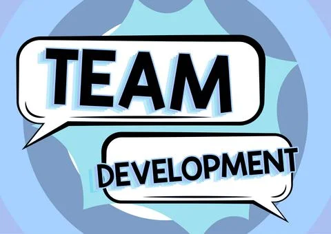 Inspiration showing sign Team Developmentlearn why and how small groups change 库存插图