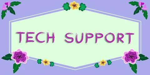 Inspiration showing sign Tech Support. Word Written on Assisting individuals who イラスト素材