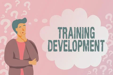 Inspiration showing sign Training Development. Concept meaning Learn and Expand Stock Illustration