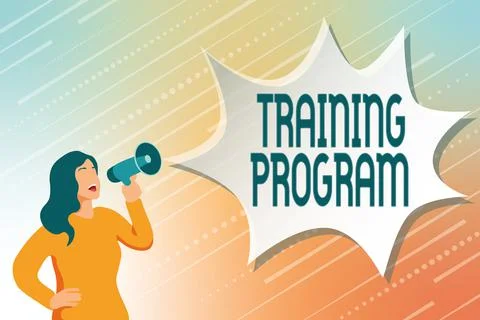 Inspiration showing sign Training Program. Business overview learn specific Ilustración de archivo