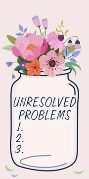 Inspiration showing sign Unresolved Problems. Conceptual photo those Queries no Stock Illustration