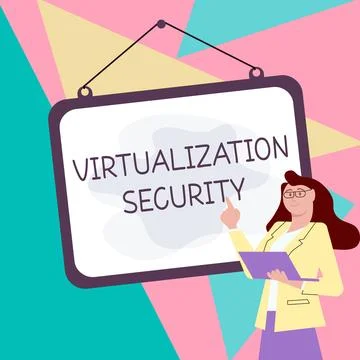 Inspiration showing sign Virtualization Security. Word Written on application of Stock Illustration