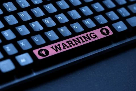 Inspiration showing sign Warning. Conceptual photo Advice Sign for possible Stock Photos