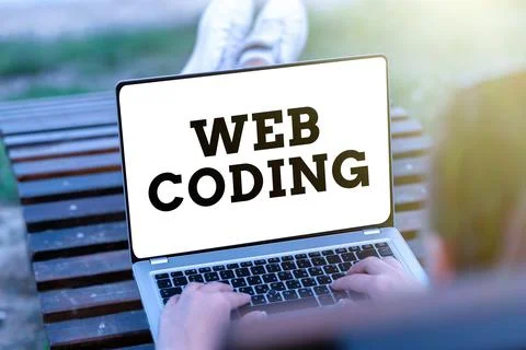 Inspiration showing sign Web Coding. Word for a system of symbols and rules used Stock Photos