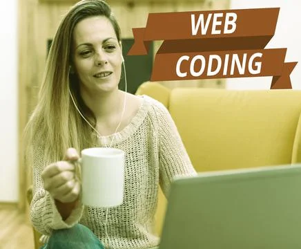 Inspiration showing sign Web Coding. Concept meaning work involved in developing Stockfoto's