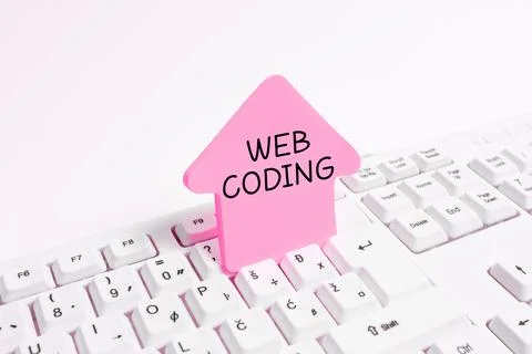 Inspiration showing sign Web Coding. Business concept work involved in Stock Photos