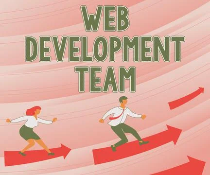 Inspiration showing sign Web Development Team. Business showcase in control of Stock Illustration