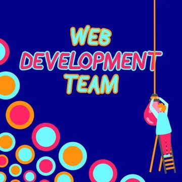Inspiration showing sign Web Development Team. Business concept in control of Stock Illustration