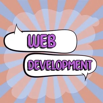 Inspiration showing sign Web Development. Word Written on work involved in Stock Illustration