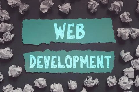 Inspiration showing sign Web Development. Business idea work involved in Stock Photos