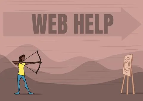 Inspiration showing sign Web Help. Business idea procedural or reference 스톡 일러스트