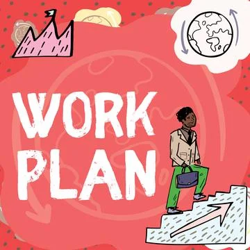 Inspiration showing sign Work Plan. Business approach project to be accomplished Illustrazione stock