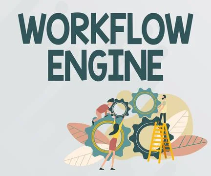 Inspiration showing sign Workflow Engine. Business showcase software application Stock Illustration