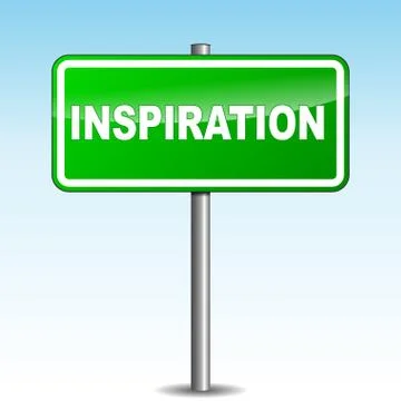 Inspiration signpost Stock Illustration