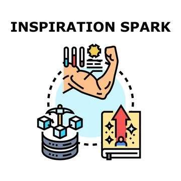 Inspiration spark idea development process concept Stock Illustration