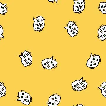 Inspiration speech bubble vector seamless pattern 库存插图