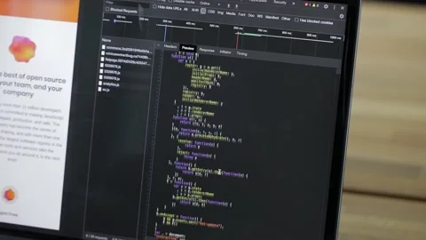 Inspiration strikes. A programmer is working on the next big thing. Innovation Stock Footage 142885102