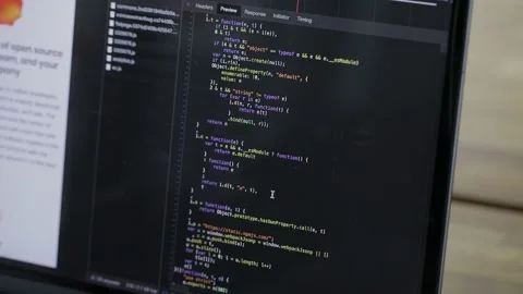 Inspiration strikes. A programmer is working on the next big thing. Innovation Stock Footage 142888864