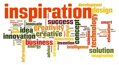 Inspiration word cloud 스톡 일러스트