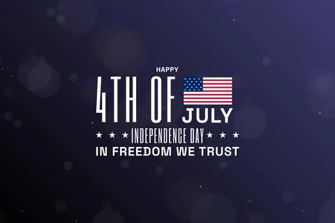 Inspirational 4th of July Design with Flag and Freedom Message 스톡 일러스트