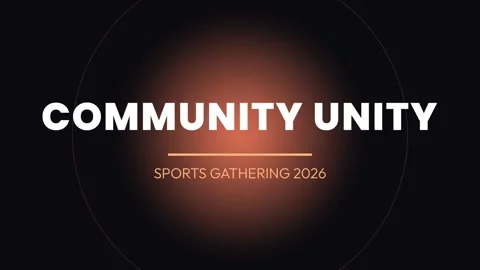 Inspirational community unity banner for athletic events and future sports .. Stock Footage 337577939