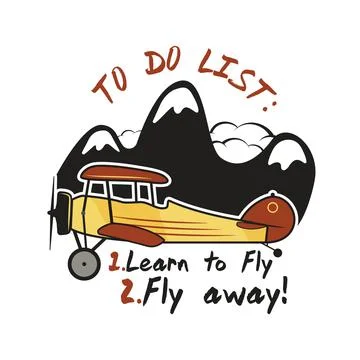 Inspirational Fly away vector design Stock Illustration