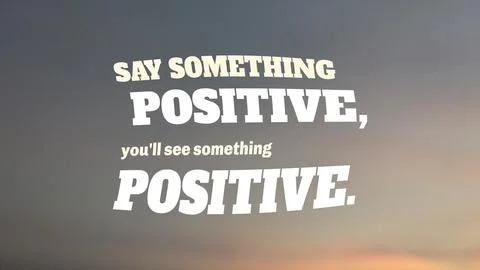Inspirational horizontal typography layout features motivational quote text.. Stock Photos