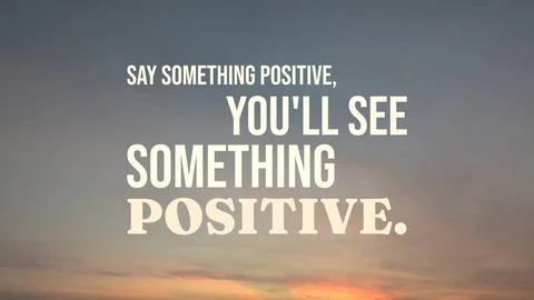Inspirational horizontal typography layout features motivational quote text.. Stock Photos