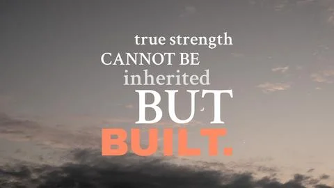 Inspirational horizontal typography layout features motivational quote text.. Stock Photos